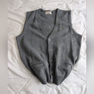 VTG | arnold palmer button up Grey sweater vest